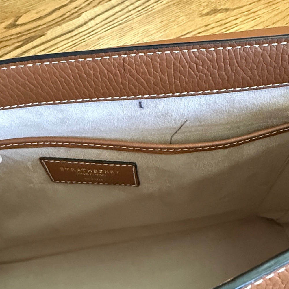 Strathberry Mosaic Brown Leather Tote Bag - Picture 5 of 7
